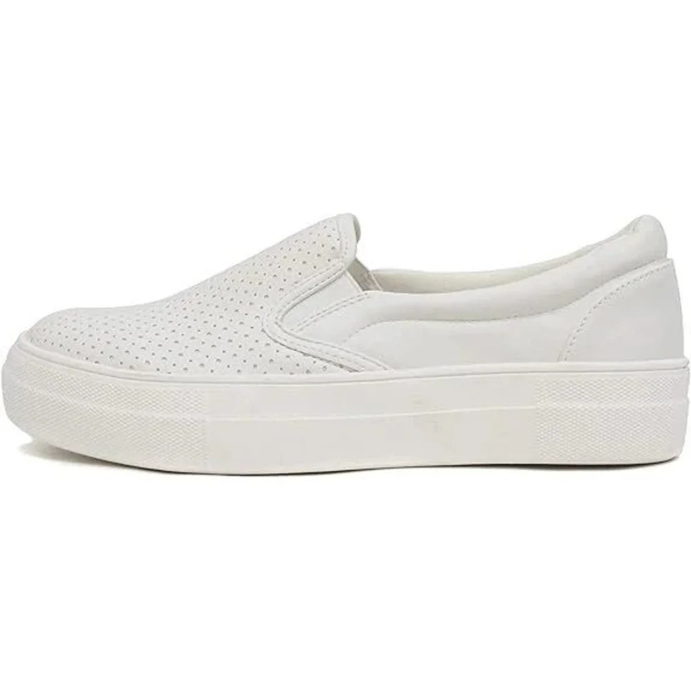 Soda Flat Women Shoes Slip On Loafers Casual Sneakers‎ Memory Foam White 10 NEW